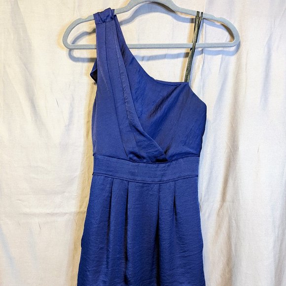 BCBGeneration Blue One Shoulder Dress - Picture 1 of 8